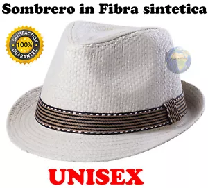 Sombrero En Fibra Gorra Sombrero Panamá Hombre Boda Fiesta Mujer Estate - Imagen 1 de 4