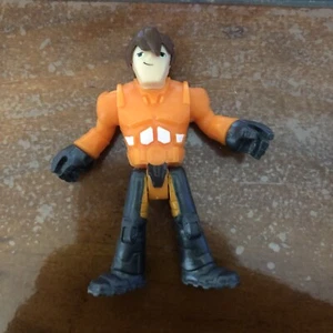 fisher price imaginext dinosaurs dino rider orange figure triceratops - Picture 1 of 5