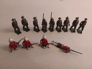 SOLDATINI DI PIOMBO INGLESI 14 PEZZI SOLDIERS OF THE BRITISH EMPIRE - Foto 1 di 7