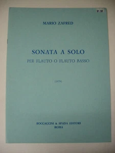 Mario Zafred sonata solo para flauta o bajo flauta boquilla y espada - Imagen 1 de 3