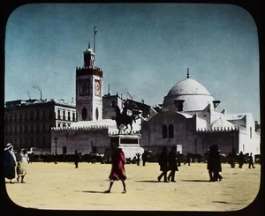 ANTIQUE Magic Lantern Slide PALACE DU GOUVERNEMENT ALGIERS C1890 PHOTO ALGERIA - Picture 1 of 2