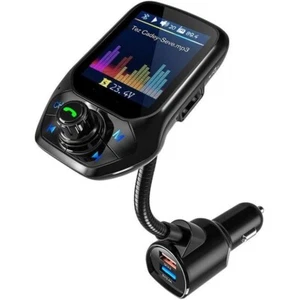 Transmetteur FM Bluetooth Adaptateur Voiture + QC3.0 Charge Rapide Ecran led - Imagen 1 de 5