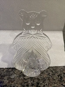 Waterford Kristall Teddybär Buchstütze Deko Figur Skulptur Kinderzimmer  - Bild 1 von 6