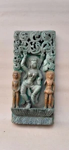 Vintage Old Wooden Fine Hand Carved Lady Dancing Figure Statue Wall Decor NH6483 - Picture 1 of 12