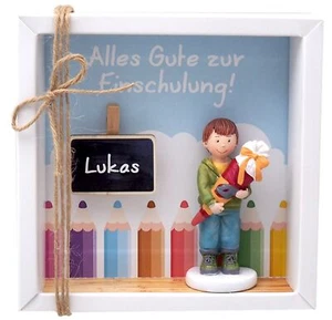 Geldgeschenk Verpackung Junge Einschulung Schulbeginn personalisiert MIT NAMEN - Bild 1 von 5