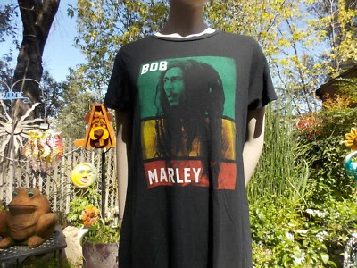 BOB MARLEY ZION WOMEN'S BLACK COTTON GRAPHIC T-SHIRT XL - Image 1 of 4