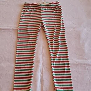 Btween Holiday Green, Red & White Striped Sz. 4 Pants Pajama - Picture 1 of 4