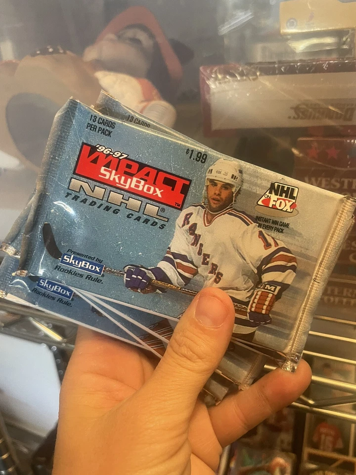 1996-97 Skybox Impact NHL Hockey Cards in Packs 13 cards per pack