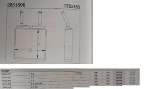 Heater matrix for Vauxhall Astra Mk1 1980-1984 2851596 sercks - Picture 1 of 5