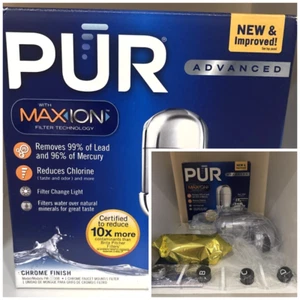 New PUR Advanced Maxion Faucet Mount Water Filter Chrome FM-4100B w/ 1 Filter - Picture 1 of 7