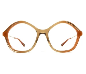 Chloe Eyeglasses Frames CH0062O 004 Clear Brown Orange Fade Pentagonal 52-16-140 - Picture 1 of 13