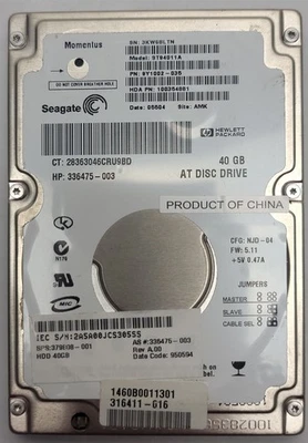 Seagate ST94011A HDD , 2.5" , 40 GB, 44-Pin IDE/PATA/UDMA-100, tested w/ pics - Image 1 of 4