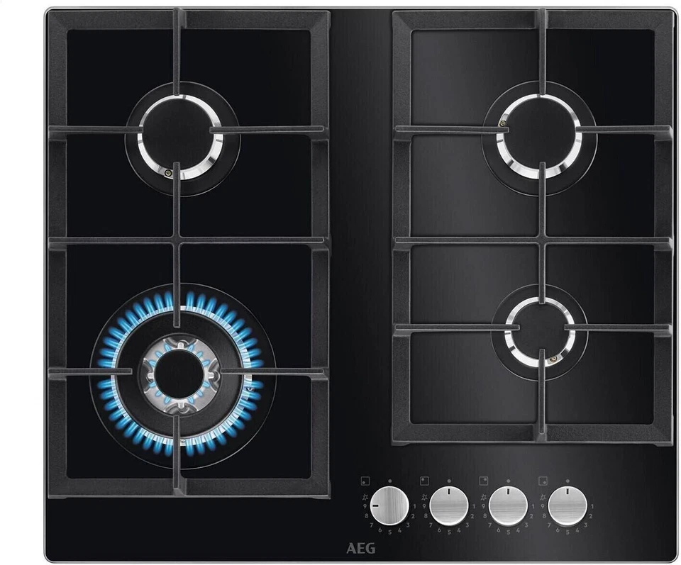 AEG HKB64420NB Gaskochfeld 60 cm rahmenlos inkl. Wok Brenner - Bild 1 von 1