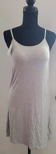 Women Size Large Spagetti Strap Gray Dress With Adjustable Strap & Built In Bra - Picture 1 of 5