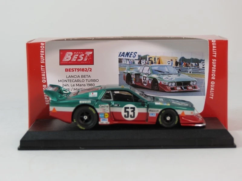 1 43 BEST Lancia Beta Montecarlo Turbo #53 Le Mans 1980 Facetti Finotto BE9182-2