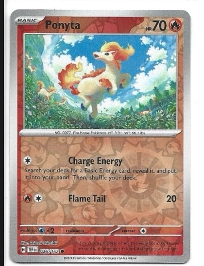Ponyta 026/162 SV05: Temporal Forces Reverse Holo - Image 1 of 1