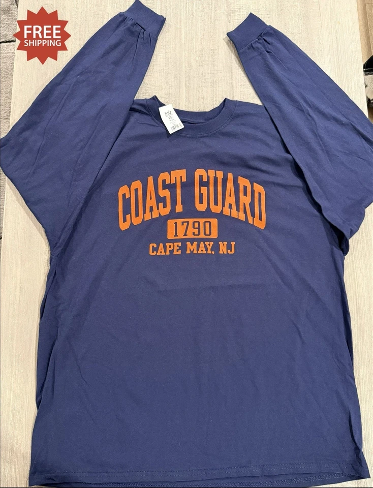 USCG U.S. Coast Guard “1790 CAPE MAY, NJ” Long Sleeve T-Shirt -Size XXL / 2XL - Image 1 of 4