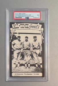 Ty Cobb, Tris Speaker, Al Simmons 1973-80 TCMA All-Time Greats Postcard - PSA 7 - Picture 1 of 2