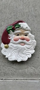 Fitz & Floyd OMNIBUS Weihnachtsmann Kopf Keramik Wand und/oder Keksplatte, 8", Neu! - Bild 1 von 6