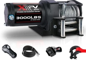 3000 lbs 12V DC Electric Winch Waterproof Winch UTV ATV Boat Remote Steel Cable - Bild 1 von 6
