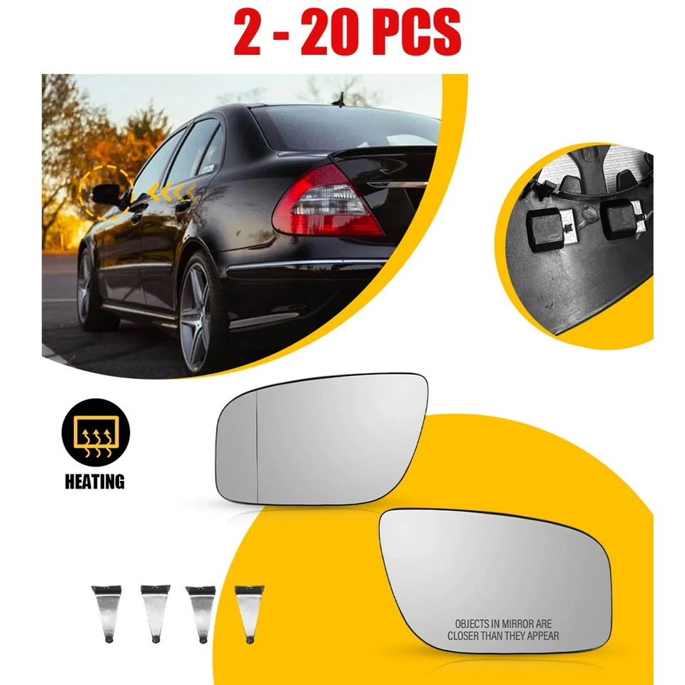 Vidro espelhado aquecido 2-20X ajuste transparente E63 Mercedes-Benz E550 E320 E350 E280 07-09 - Imagem 1 de 4