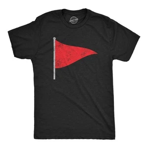 Camiseta con bandera roja para hombre divertida señal de advertencia sarcástica para hombres - Imagen 1 de 7