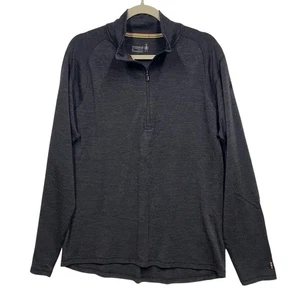 Smartwool XL Quarter Zip Long Sleeve Base Layer Top Charcoal Wandern Outdoor - Bild 1 von 11