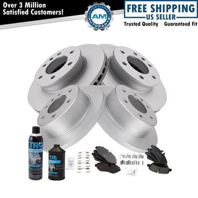 Front & Rear Ceramic Brake Pad & Coated Rotor Kit with Fluids for Sprinter - Image 1 of 4