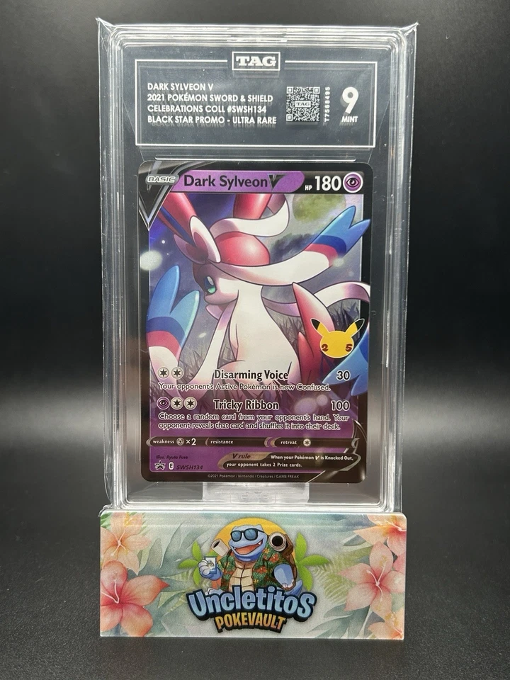 Dark Sylveon V SWSH134 SWSH: Sword & Shield Promo Cards Holo TAG 9 - Image 1 of 1