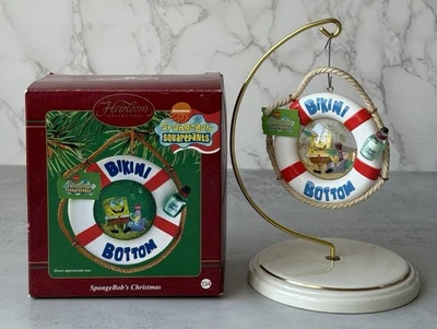 Colección Reliquia Nickelodeon Bob Esponja Pantalones Cuadrados Adorno de Navidad 2002 Foto 1 de 4