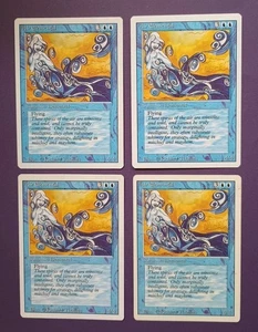 Magic the Gathering MTG Revised AIR ELEMENTAL X 4 ( 3 LP/EX & 1 MP) U 1994! - Picture 1 of 4