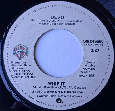 Devo - Whip It / Turn Around Vinyl 45 - 1980 Warner Bros - Plays Great! - Image 1 of 4