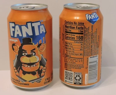 Five Nights at Freddy's 2 Le Fanta Freddy Fazbear 2025 12 oz fondo de lata vaciado Foto 1 de 4