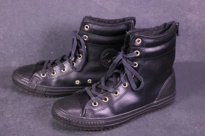 Converse All Star XHi Chucks Sneaker Gr. 36 Leder Boots schwarz Fell BC1587 - Bild 1 von 4