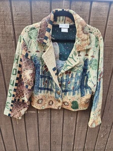 Paco Soler Tapestry Vintage Rooster Jacke Damen Größe S/M - Bild 1 von 5