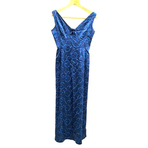 Vintage 1960's Ricci Michaels Mayfair Size 36 Sleeveless Dress Blue S - Picture 1 of 7