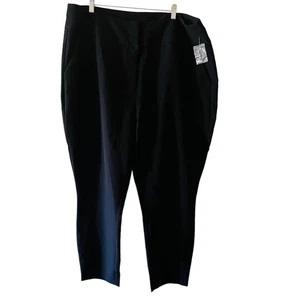 City Chic Crop High Rise Pants Size 22 Black New - Picture 1 of 8