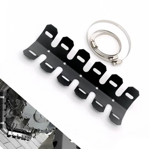 Black Universal Exhaust Heat Shield Cover for Dirt Bike Motorcycle 25cm - Picture 1 of 6