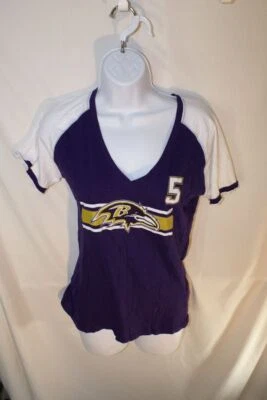 Camiseta para mujer NFL Baltimore Ravens Joe Flacco cuello en V talla M Foto 1 de 4