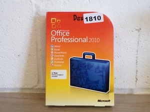 Microsoft Office 2010 Professional Word Excel Powerpoint Outlook Access DVD - Photo 1/2