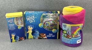 Set completo lenzuola Inside Out + peluche + pannelli finestra microfibra Jay Franco - Foto 1 di 6