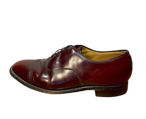 Johnston & Murphy Brown Leather Perforated Cap Toe Oxfords Size 10 - Picture 1 of 11