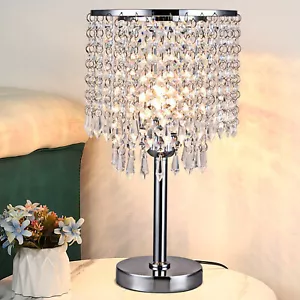 Moderne Leichte Luxus Kristall-Tischlampe Nachttischlampe E27 Schreibtischlampe - Bild 1 von 11