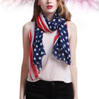 Women's American Flag Scarf - Lightweight 4th of July Accessory