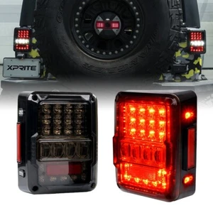 Smoked LED Tail Lights Rear Reverse Brake Lamp for 2007-18 Jeep Wrangler JK JKU - Bild 1 von 8