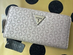 Geldbörse Guess Damen Trifold Geldbörse Latte Lathan SLG M8601599 Neu - Bild 1 von 4