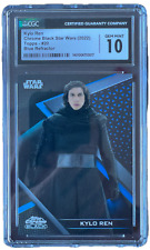 Topps Chrome Black Star Wars  Kylo Ren 20 Numbered 61/75 Blue Refractor CGC 10