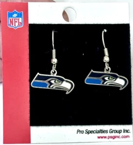 Seattle Seahawks Earrings NFL Football PSG - Picture 1 of 2