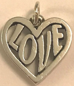 ❤️RETIRED JAMES AVERY ~ FULL OF LOVE HEART CHARM ~ PENDANT ~ RARE ~ w/ JA Box❤️ - Picture 1 of 5