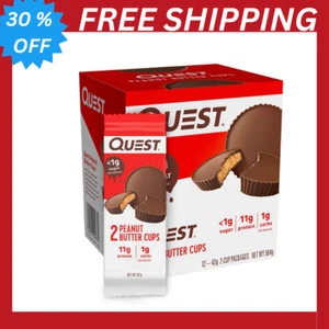 Quest Nutrition Peanut Butter Cups Box of 12-Au - Picture 1 of 6